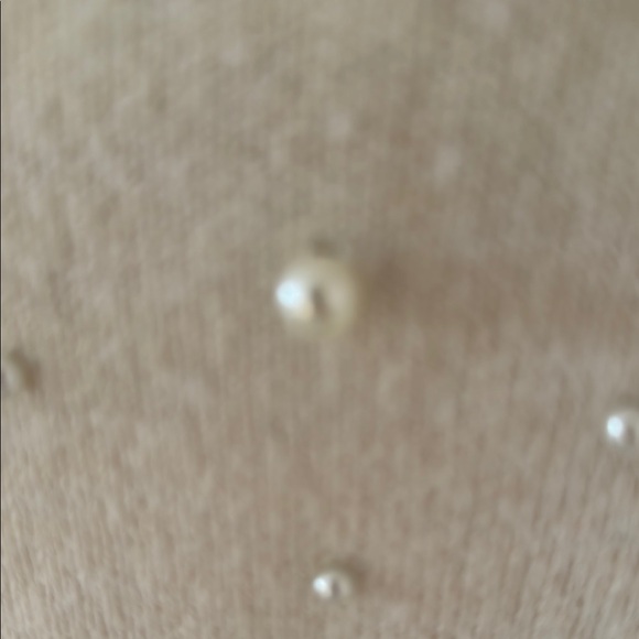Chic Cream Pearl-Embellished Cardigan - Picture 3 of 5